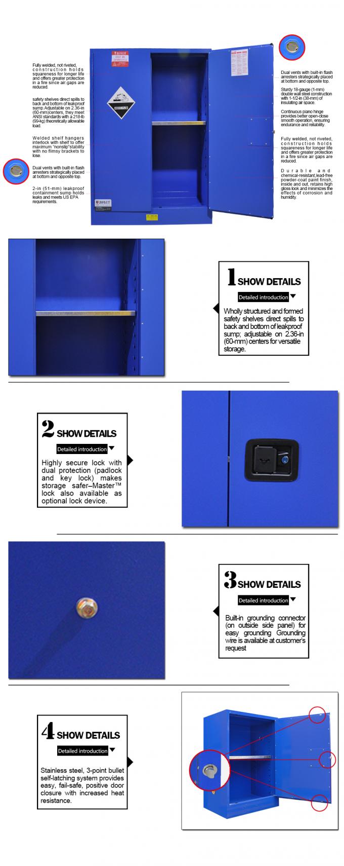 4 Gallon Steel Safety Storage Cabinets Fireproof Safety Cabinet
